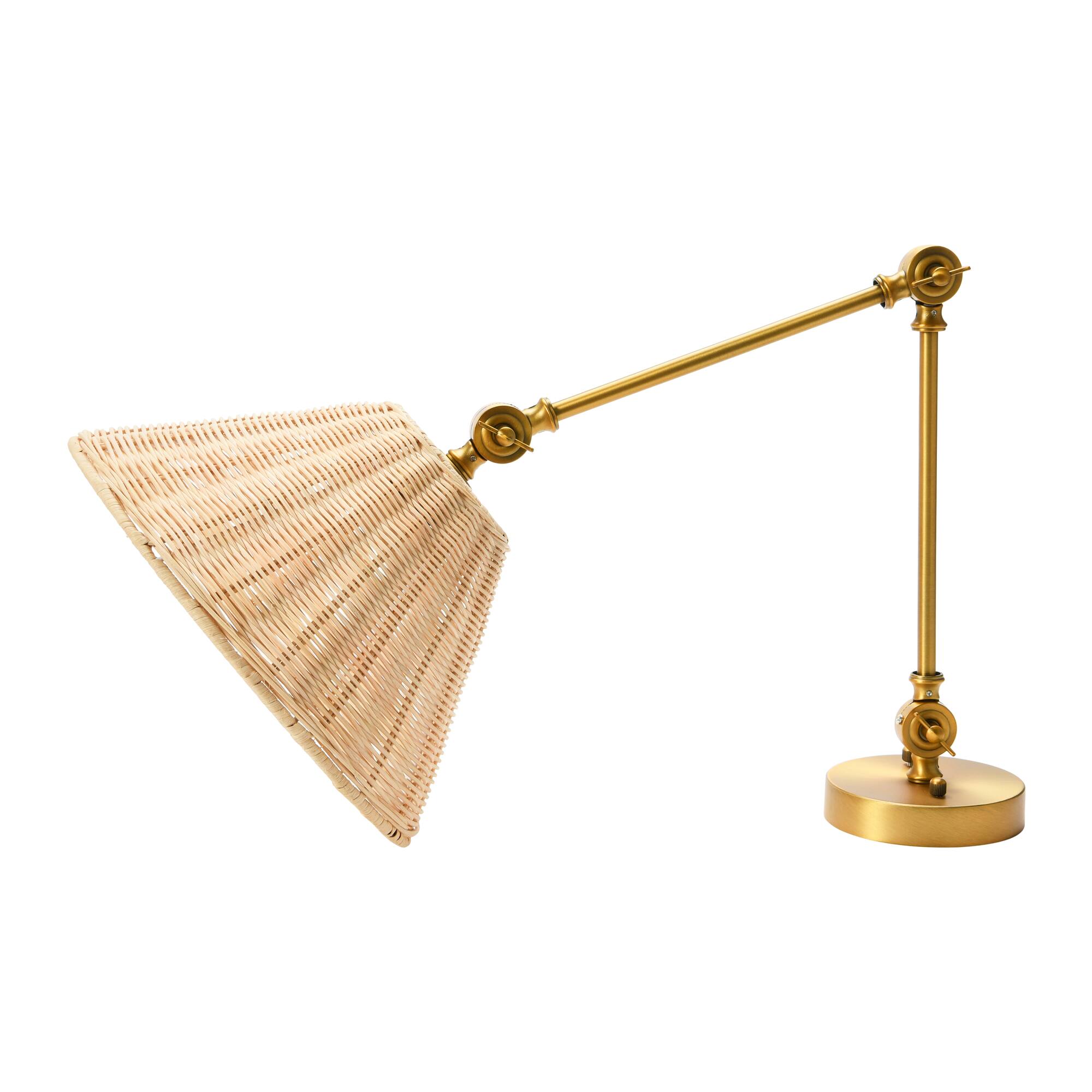 Hello Honey® 29" Antique Metal Brass Finish Coastal Adjustable Wall Sconce